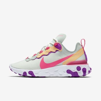 Nike React Element 55 - Női Utcai Cipő - Lila/Arany/Rózsaszín